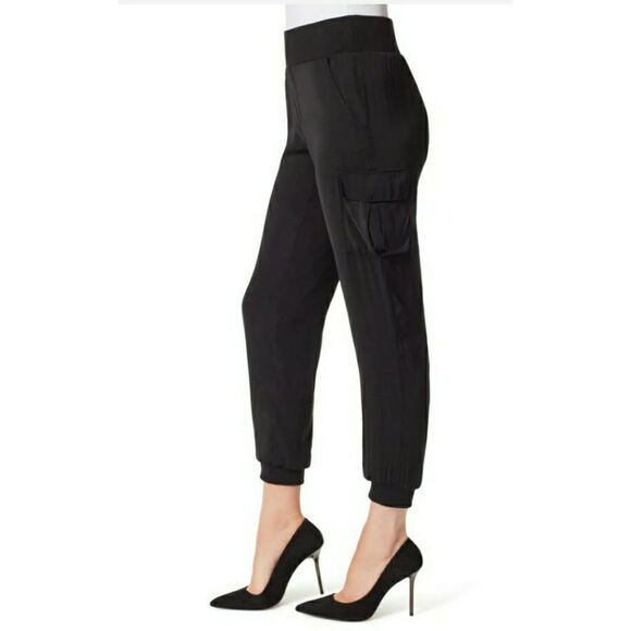 NWT Jessica Simpson Soft Pull-On Tapered Leg Utility Jogger Pant in Black - Picture 11 of 13
